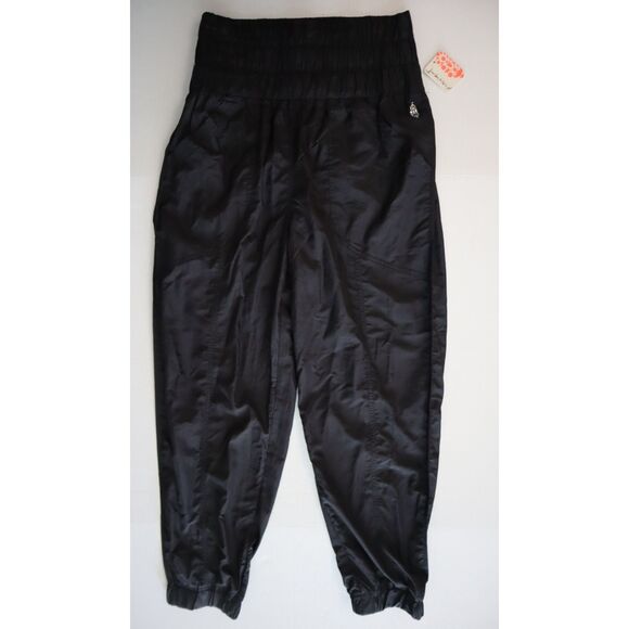 Free People Movement OB1227822 Women's Sz Small Black The Way Home Joggers - Picture 1 of 8